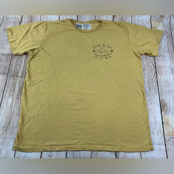 Mens Roots Of Fight Julio Cesar Chavez Boxing Yellow T Shirt Distressed Size 3XL - Picture 1 of 6